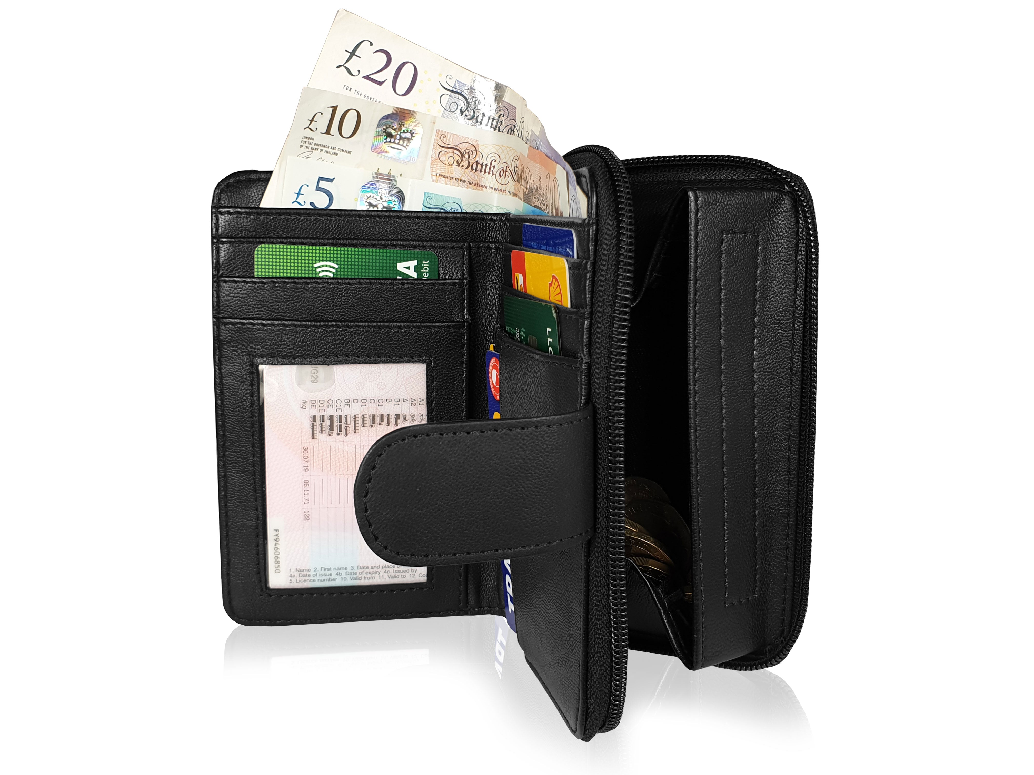 Women's Girls Wallets Credit Card Holder Coin Mini Purse Zipper Small  Secure Card Case/Gift |
