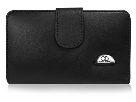 Sunflower Black Leather Ladies Handbags, Purses, Accessories By Yoshi